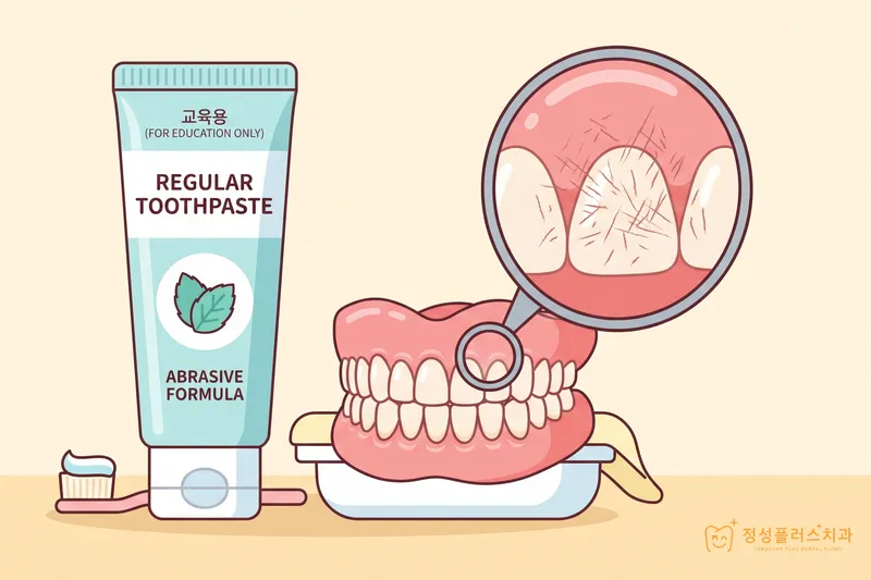 원종동 틀니, 치약으로 닦아도 되나요? 치과에서 말리는 이유